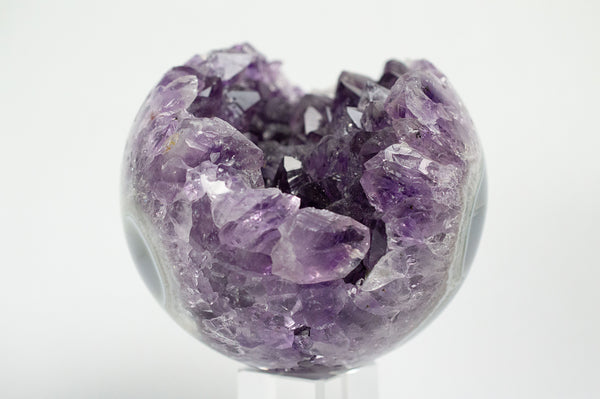 Amethyst Geode Sphere with Blue Agate Side#1 at Mystical Earth Gallery $469