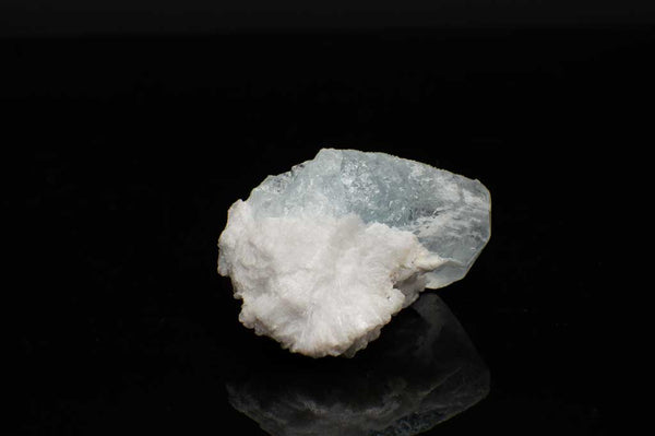 Aquamarine Crystal with Black Tourmaline and Creamy-White Albite Sheaves (Laying Flat View #2) for $189.99 at Mystical Earth Gallery