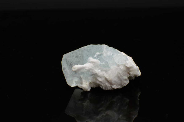 Aquamarine Crystal with Black Tourmaline and Creamy-White Albite Sheaves (Laying Flat View #3) for $189.99 at Mystical Earth Gallery