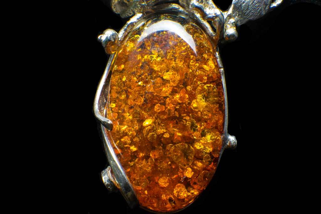 Da Jin Po Zhen Insect Baltic Amber Resin Pendant Necklace Antique Jewelry  Gift