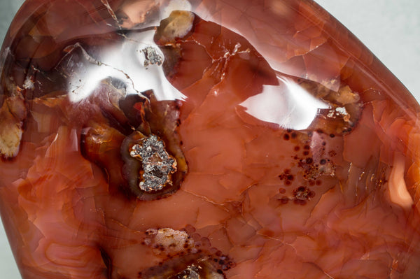 Close up of Orange Carnelian Polished Freeform, $254.95 @ Mystical Earth Gallery