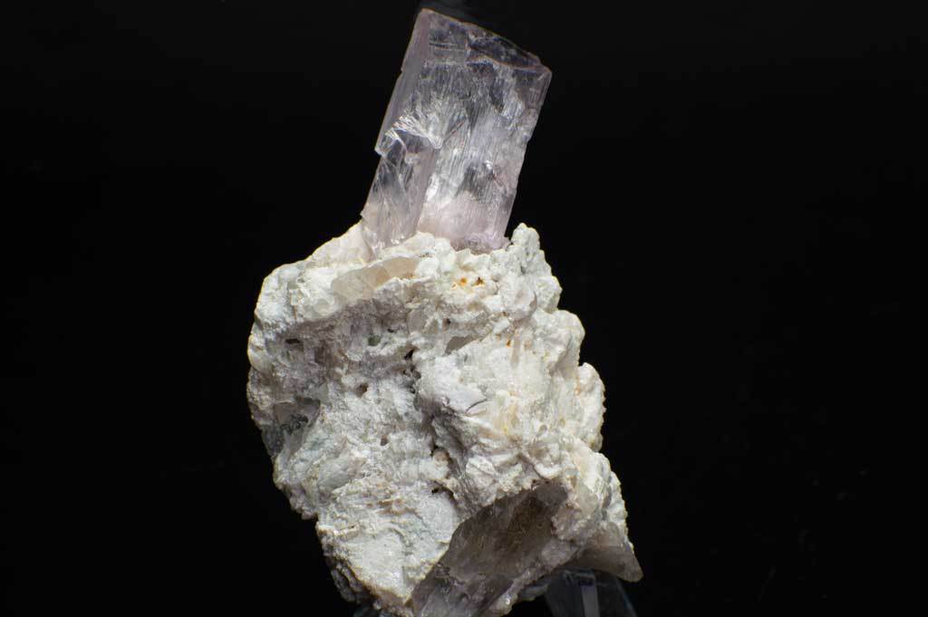 Pale Pink Kunzite Crystal with Feldspar and Quartz Rock Matrix (Front View #1) for $159.99 at Mystical Earth Gallery