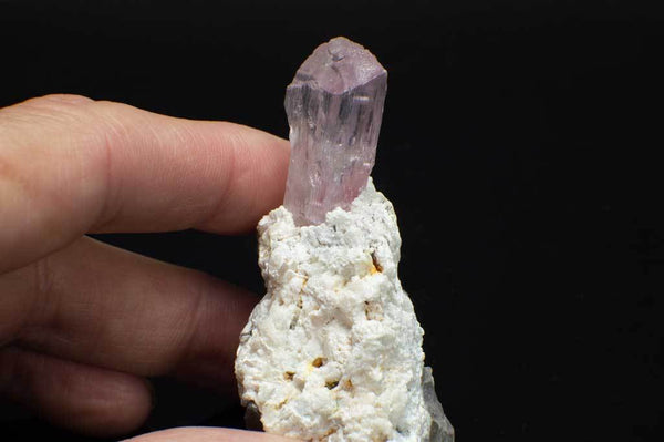 Pale Pink Kunzite Crystal with Feldspar and Quartz Rock Matrix (Front View #4) for $159.99 at Mystical Earth Gallery