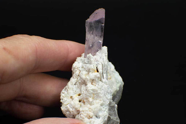 Pale Pink Kunzite Crystal with Feldspar and Quartz Rock Matrix (Front View #5) for $159.99 at Mystical Earth Gallery