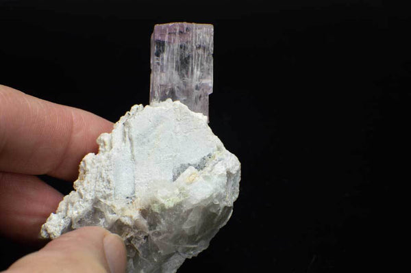 Pale Pink Kunzite Crystal with Feldspar and Quartz Rock Matrix (Front View #6) for $159.99 at Mystical Earth Gallery