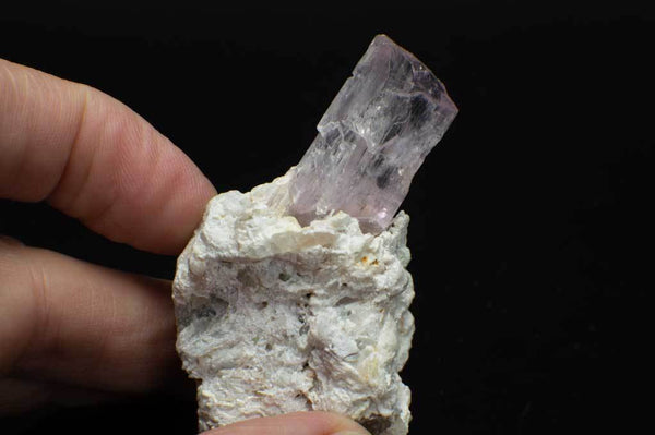 Pale Pink Kunzite Crystal with Feldspar and Quartz Rock Matrix (Front View #2) for $159.99 at Mystical Earth Gallery