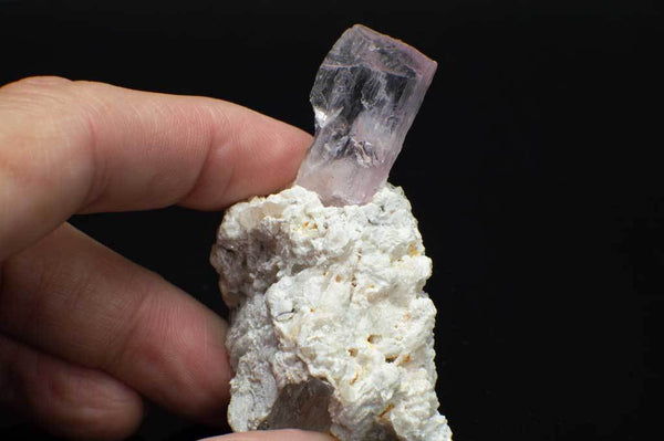 Pale Pink Kunzite Crystal with Feldspar and Quartz Rock Matrix (Front View #3) for $159.99 at Mystical Earth Gallery