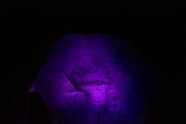 View of Dual Phantoms at bottom of Amethyst Generator with Dual Phantoms and Rainbow, $890 | Mystical Earth Gallery