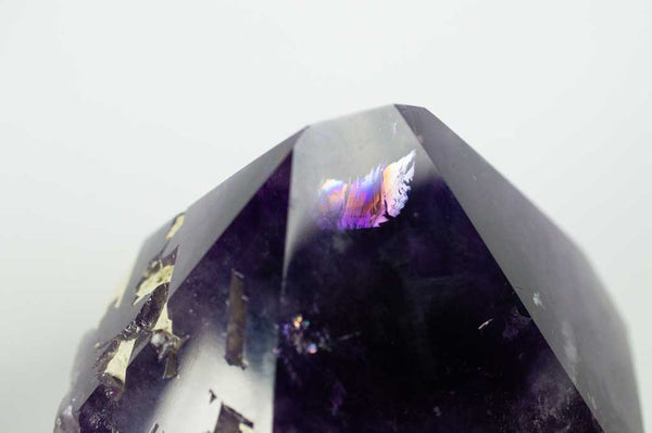 Photo of Rainbow at Tip of Amethyst Generator with Dual Phantoms and Rainbow, $890 | Mystical Earth Gallery