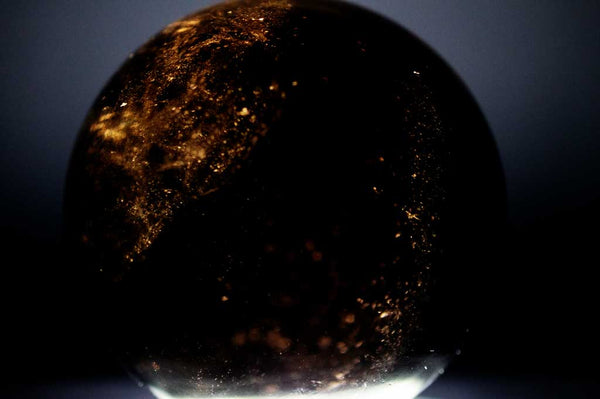 Smoky Smokey Quartz Sphere, Medium Dark, Lighted Photo $299 | Mystical Earth Gallery