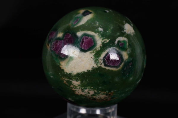 Dark green & fuchsia Ruby in Fuchsite Sphere from India, $59.95 @ Mystical Earth Gallery