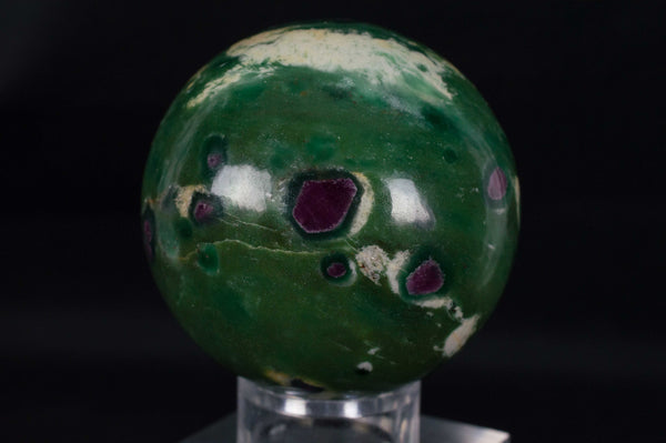 Dark green & fuchsia Ruby in Fuchsite Sphere from India, $59.95 @ Mystical Earth Gallery