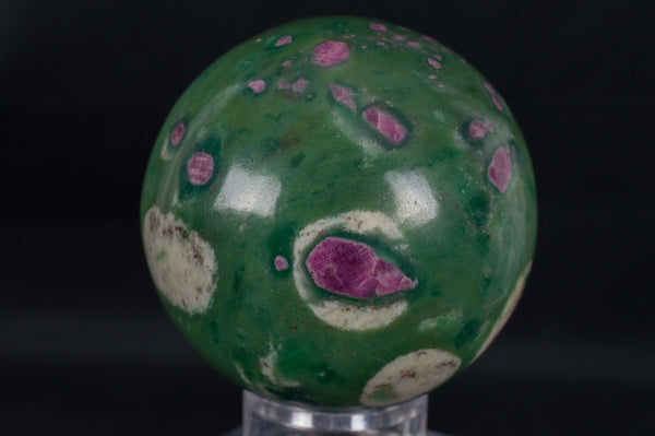 Ruby in Fuchsite Sphere, dark green & fuchsia from India; $64.95 @ Mystical Earth Gallery