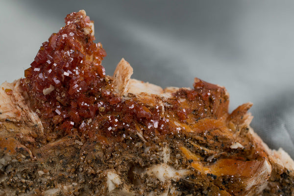 Vanadinite on White & Orange Barite, from Morocco; $139.95 @ Mystical Earth Gallery