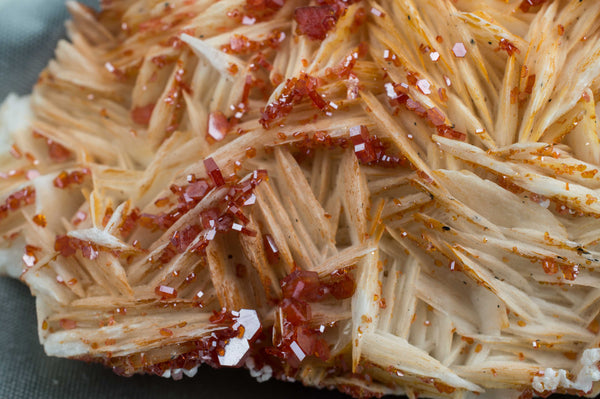 Vanadinite on White & Orange Barite, from Morocco; $139.95 @ Mystical Earth Gallery