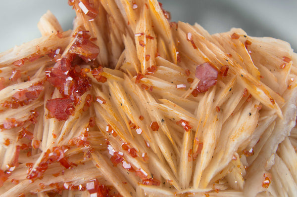 Vanadinite on White & Orange Barite, from Morocco; $139.95 @ Mystical Earth Gallery